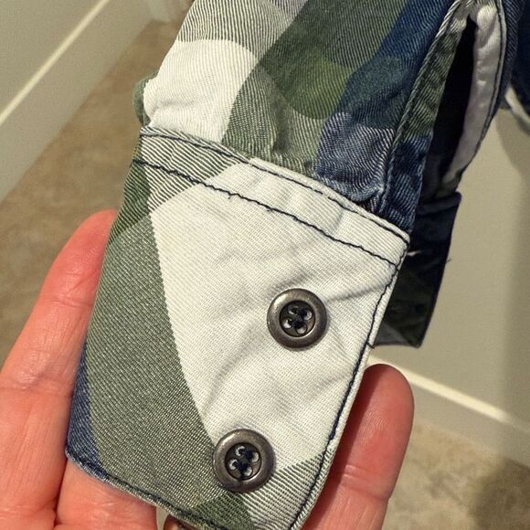 Billy T Plaid Button-Up Shirt lyocell with roll tab for sleeves size Small - Picture 3 of 10